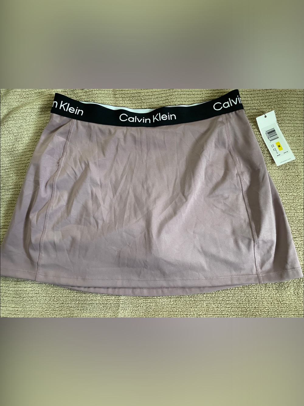 Calvin Klein Women’s Lilac Athletic Skirt/shorts with Branded Black Waistband